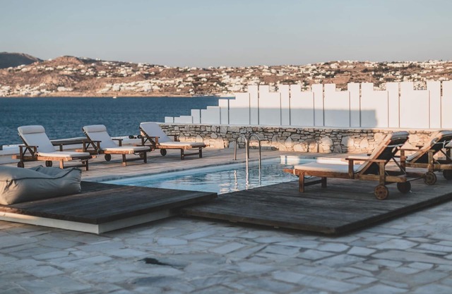 Villa Oli on the Seafront, close to Ornos, Pool, 8 Persons