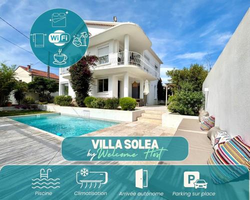 Villa Solea, piscine et Méditerranée