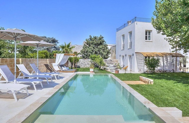 Villa Tindaro: A modern and graceful two-story villa with the fascination of the typical courtyard houses of Salento area, with Free WI-FI.