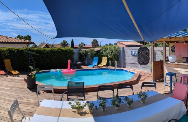 Villa with pool near the Mediterranean and pond of Thau