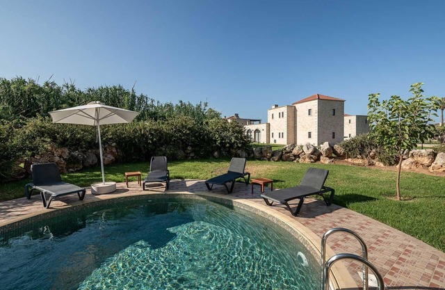Villas Platanias 2 bedroom villa with a heated pool