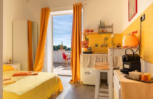 VillaSalentu.it, Lu Sule with a huge terrace overlooking the sea, sky, land.