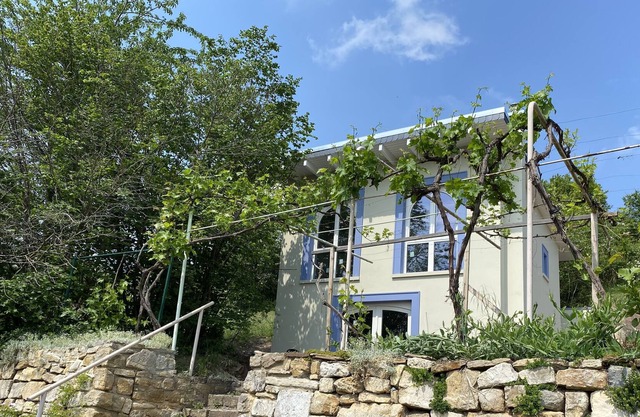 Vineyard house with a view of the water