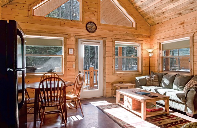 Waterfront cabin with bridge, private hot tub, & WiFi - near National Forest