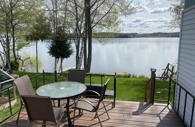 Waterfront home on the lake shore of Beautiful Lake Memphremagog, Newport, VT.