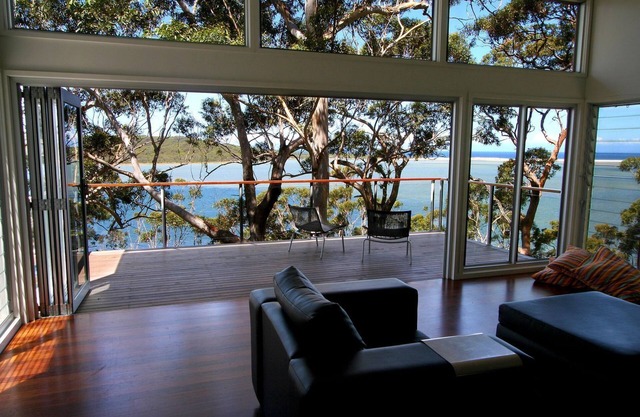 Waterfront position with direct lake access, sandbar, ocean views.