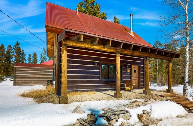 Welcoming cabin with mountain views, dog-friendly, BBQ grill, and family comfort