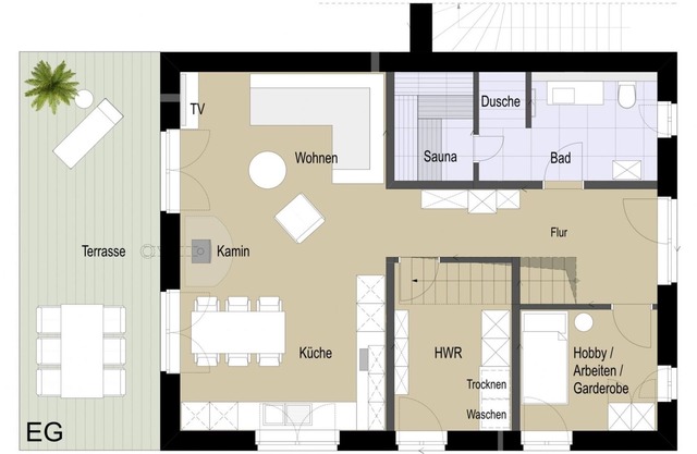 Wellnesshaus Strandläufer on Fehmarn - luxurious vacation home with sauna and garden