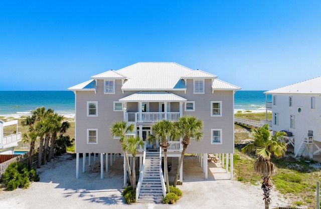 West of Eden - Luxury Beachfront Home with Heated POOL, 12 BR, Sleeps 36, Amazin