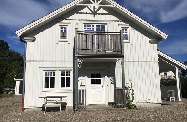 White beach house on the Bodden