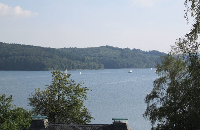 With swimming pool and view of Lake Sorpe