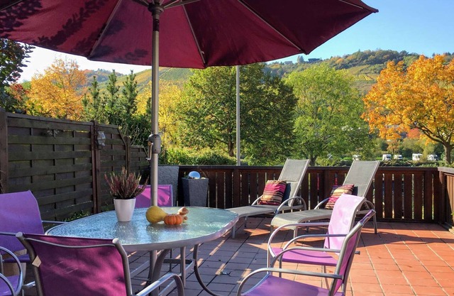 With terrace and Moselle view
