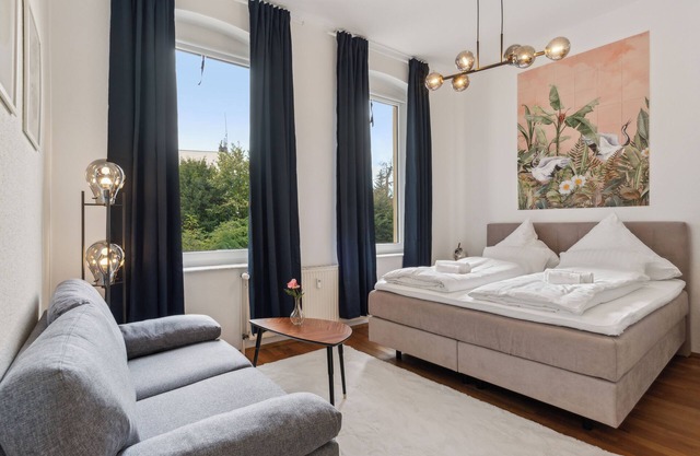 WohnLiebe2-Zentrale & stylish apartment with box-spring bed & fully equipped kitchen