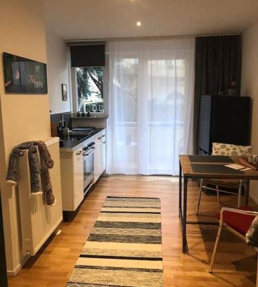 Wohnung Stadtmitte Würzburg, Küche, Balkon.