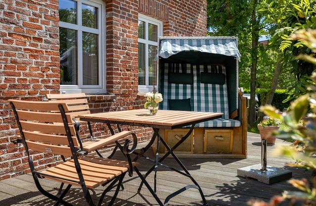 Wonderful Gulfhof:45sqm apartment Lütt Stuuv for 3 persons, terrace & garden