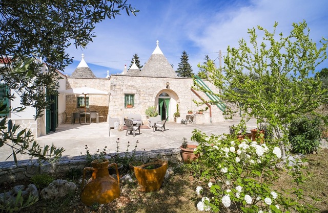 Wonderful Trulli building in Locorotondo countryside