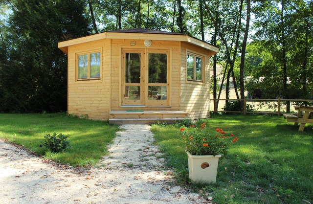 Wooden garden shed