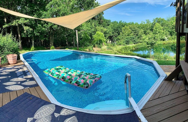 Woodland Retreat with Private Pool and Boat Parking near Truman Lake