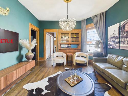 Wrigleyville Gem with Hidden Bar & Vintage Charm