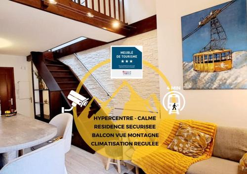 Yellow Home-by So'SerenityHome-balcon vue montagne-mezzanine