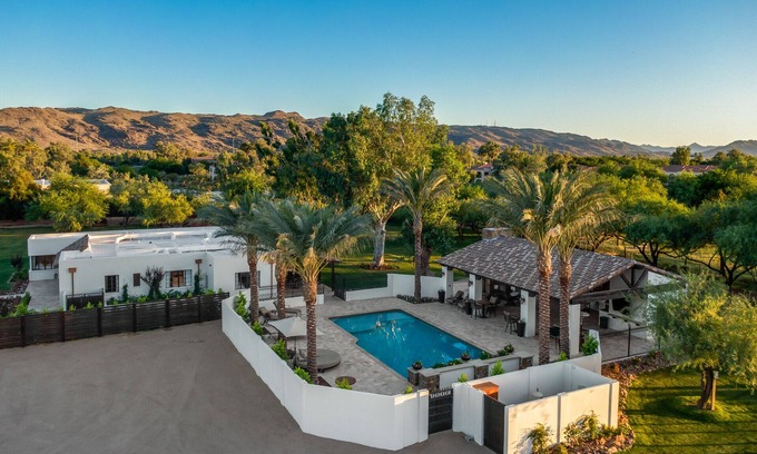 South Mountain House | 3- Acre Privately Gated Ranch Heated Pool, Outdoor Living