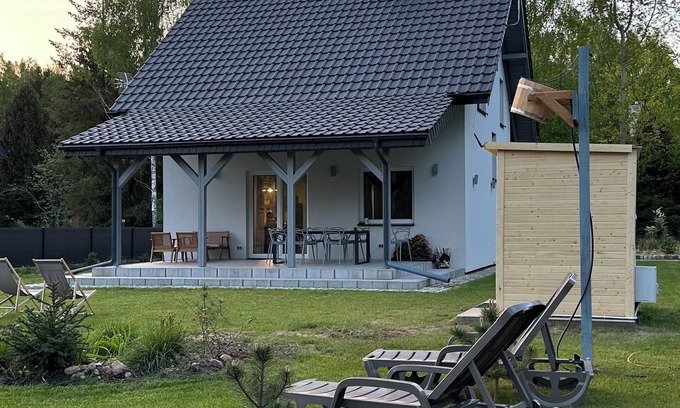 Swietajno House | 4-bedroom house in charming Jerutki with AC and Sauna