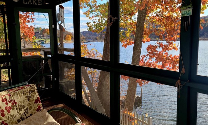 Lake George House | Adirondack Fall colors, lakeside fishing, great hiking. Evening fires.