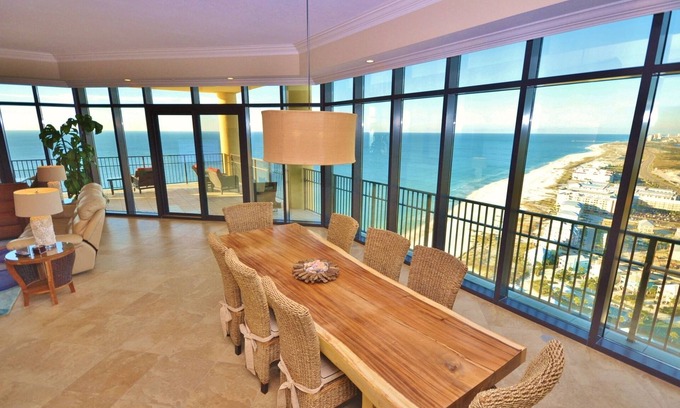 Orange Beach Condo | Amazing Penthouse living~Upscale~Luxury~Corner unit~BEST Views~Private balcony!