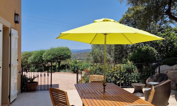 Propriano Villa | Apartment in villa with terrace, at the campsite, sleeps 4