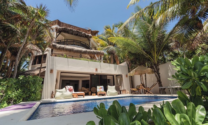 Ek Balam Village Villa | Beach front Paradise | Casa NFT Tulum-Soliman Bay