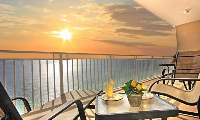 Thomas Drive Condo | Beautiful Gulf front, 5 star view, free bch ser/2, mid summer discounts.SALE