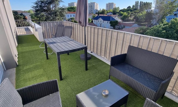 Merignac Apartment | ★ Bohème chic ★ Parc Bourran ★ 4 pers ★ Netflix ★