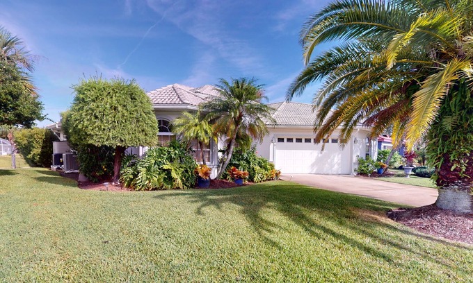 Palm Harbor House | Canalfront Home with Private Pool, High-Speed WiFi, Central AC, and Dock!