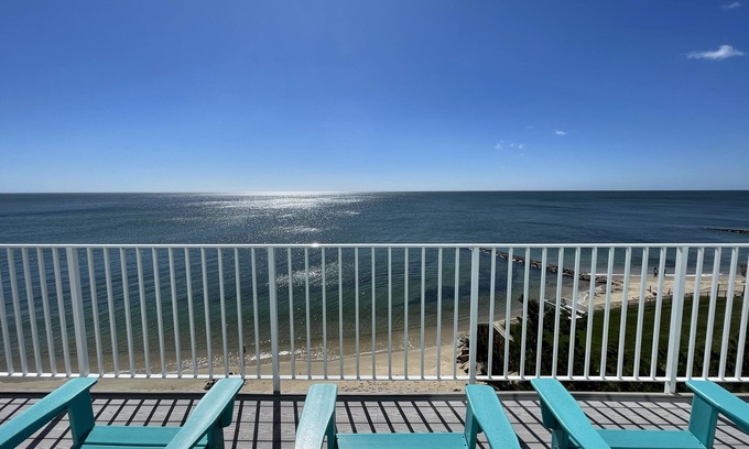 Dennis Port Condo | Cape Cod Oceanfront New Penthouse w Ocean View & Private Beach! [in Building B]