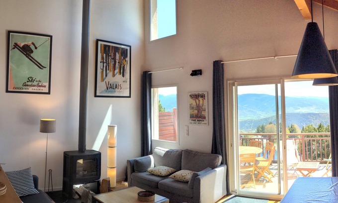 Font-Romeu-Odeillo-Via Ski Chalet | Chalet Font Romeu 8people near center with south-facing terrace magnificent view