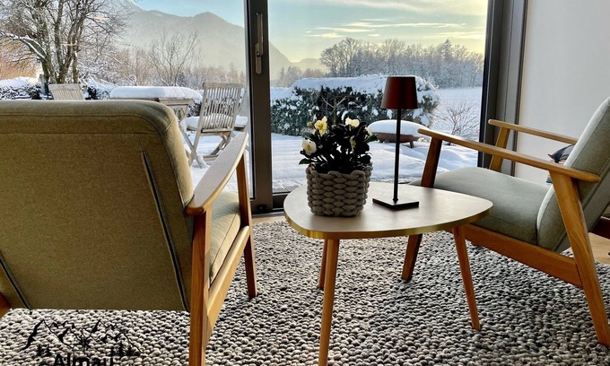 Uebersee House | Charming bungalow Almau.Bavaria with large garden & mountain view * NEW * 4 +2 pers