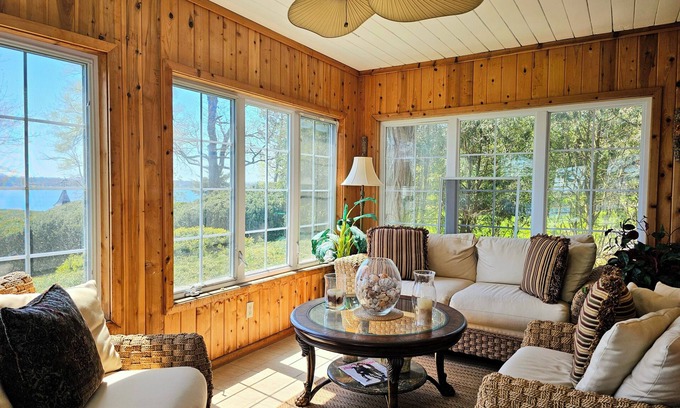 Powers Lake House | Classic Lake House on Powers Lake with boat house! Pet-friendly!
