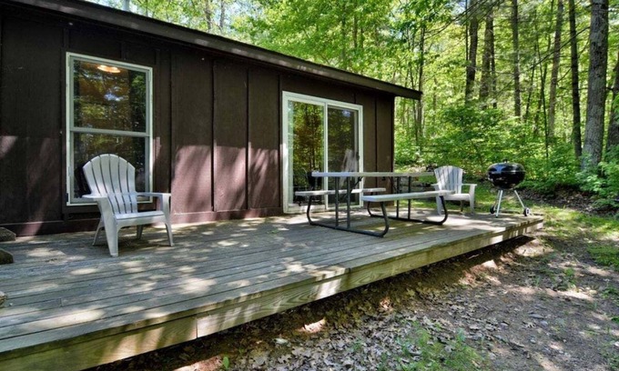 Iron River Apartment | Deer Tail Lodge #10 on Lake Delta near Iron River, WI