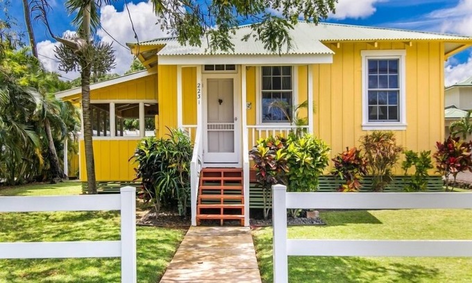 Poipu House | Delightful Historic Cottage Steps from Poipu/Brennecke's Beaches A/C