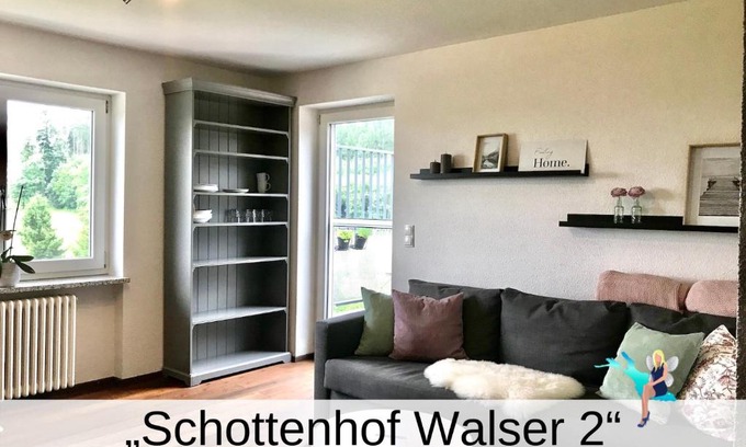Achberg Apartment | Ferienwohnung Schottenhof Walser 2 - Alleinlage im Grünen mit Panoramablick