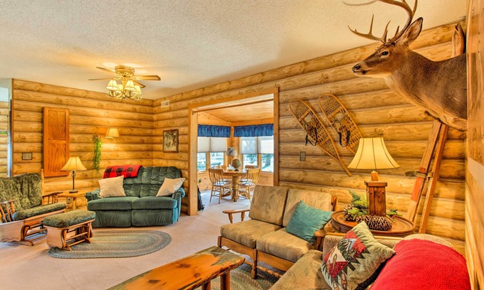 Lake Nebagamon Cabin | Fish & Hike: Wooded Cabin 9 Mi to Lake Nebagamon!