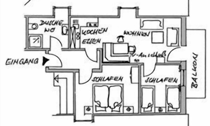 Aue Apartment | Gemütliche Ferienwohnung mit Balkon in Bauernhofidylle