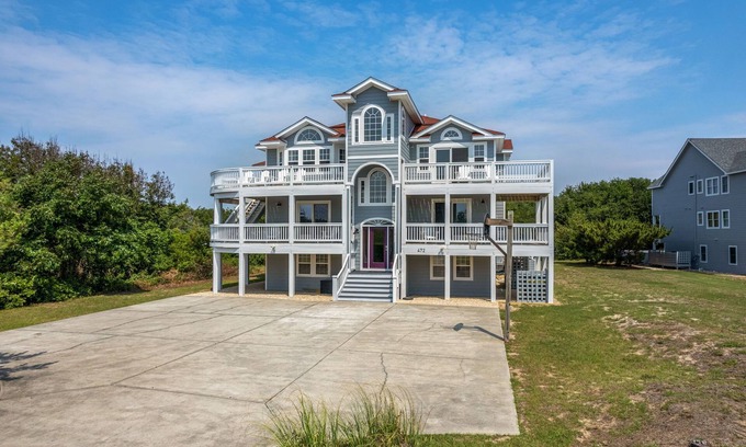 Pine Island House | Heaven Sent: Oceanside, private pool, hot tub, rec room and EASY beach access!