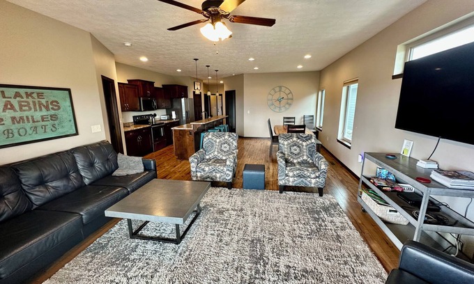 Arnolds Park Cabin | Huge, Clean, Beautiful New House at Bridges Bay Okoboji Resort! TONS of space!