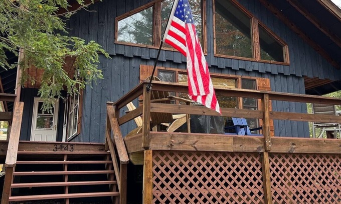 Pocono Pines Cabin | LAKE FRONT! Newly updated Cabin with a private beach. Great Location!