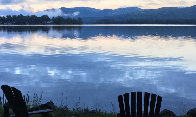 Kattskill Bay House | Lakefront House & Cottage ~ walk-in beach, hammock, canoe, kayaks and sunsets