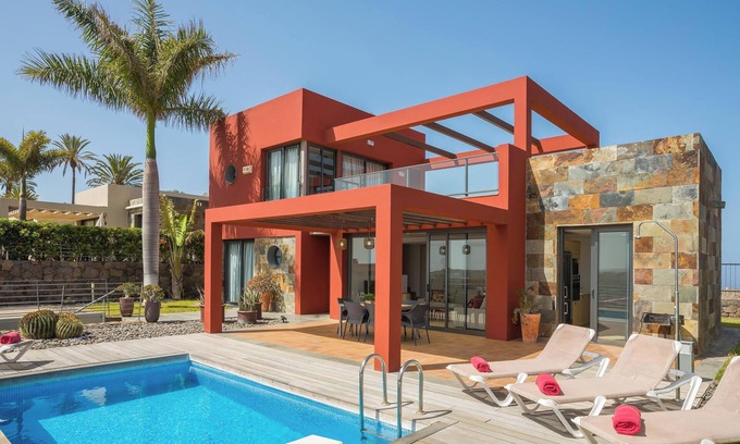 Salobre Villa | Las Terrazas Villa 3 with Sea View, Wi-Fi, Pool, Garden & Terraces