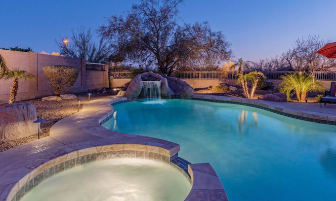 Las Sendas House | LUX, Mt & City Views, Near Golf & Trails, Pvt Htd POOL w/Slide, Spa, Putt Green