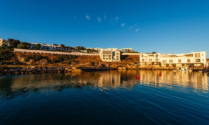 Mykonos Apartment | Luxury Hillside Unit | Balcony | Pool