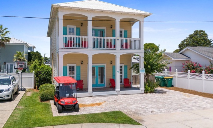 Crystal Beach House | Luxury Home w/Pool, Game Room, & Golf Cart – Steps to Beach!